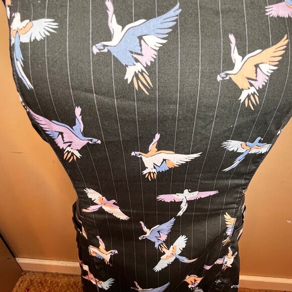 Free People Midi Dress Parrot Size 6 Sunshine of Your Love Printed A-Line Dress - Picture 7 of 16